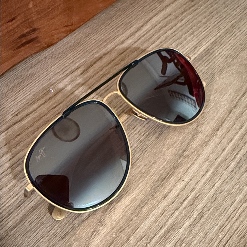 Maui Jim Gold and Black Sunglasses